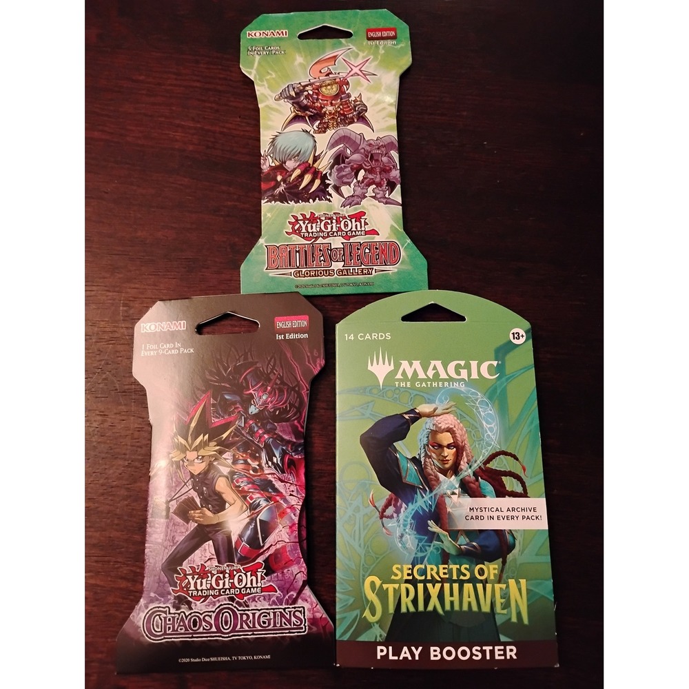 Yu-Gi-Oh Battles of Legend‎ Chaos Origins & MTG Strixhaven Booster Pack Bundle